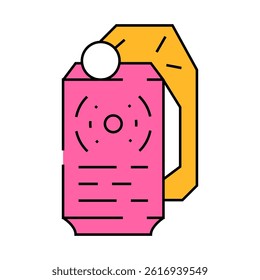 flashbang grenade line icon vector. flashbang grenade sign. isolated symbol illustration