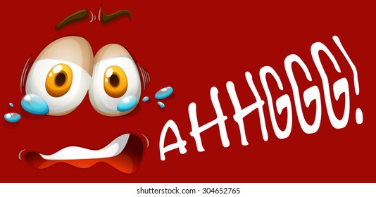 Flashcard of AHG expression illustration