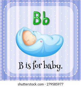 Flashcard Alphabet B Baby Stock Vector (Royalty Free) 279585977 ...