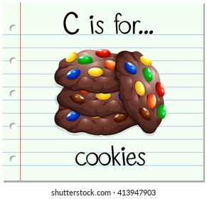 Flashcard alphabet c is for cookies