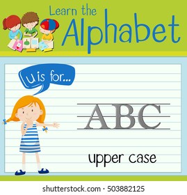 Das Flashcard-Alphabet U ist für die Großbilddarstellung geeignet