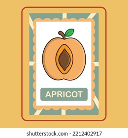 
FLASHCARD APRICOT is a vector cartoon, cute doodle with Flashcard Game. 
Suitable for designing t-shirts, merchandise, stickers, shop logos, etc. 