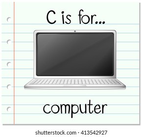 Flashcard for C is for computer