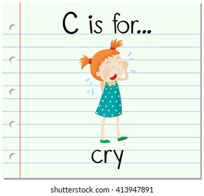 Flashcard C is for cry