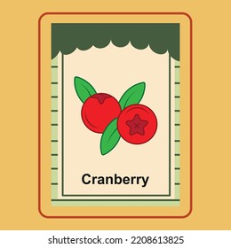 Flashcard Cranberry is a vector cartoon, cute doodle with Flashcard Game. 
Suitable for designing t-shirts, merchandise, stickers, shop logos, etc. 