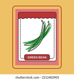 
FLASHCARD GREEN BEAN ist eine Vektorgrafik, süße Doodle mit Flashcard Game. 
Geeignet für die Gestaltung von T-Shirts, Merchandise, Aufklebern, Shop-Logos usw. 