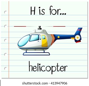 Flashcard H is for helicopter