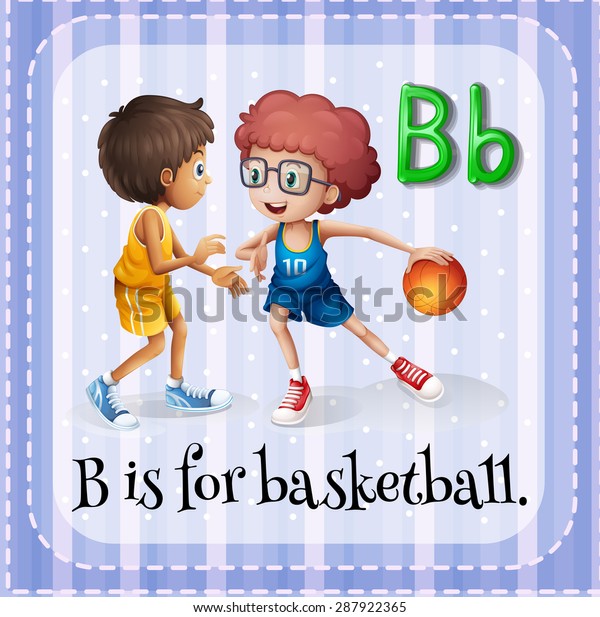 Flashcard Letter B Basketball Stock Vector (Royalty Free) 287922365 ...