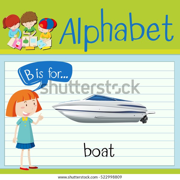 Flashcard Letter B Boat Illustration Stock Vector (Royalty Free ...