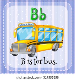 Flashcard Letter B Bus Illustration Stock Vector (Royalty Free ...