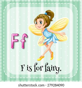 Flashcard letter F is for fairy