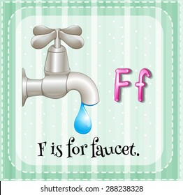 Letra do cartão de flash F é para torneira
