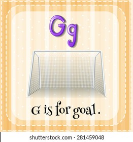 Flashcard letter G is for goal