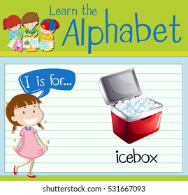 Flashcard Letter I ist für die icebox-Illustration geeignet