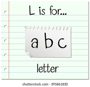 Flashcard letter L is for letter