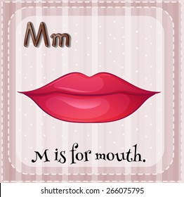 Flashcard letter m is for mouth