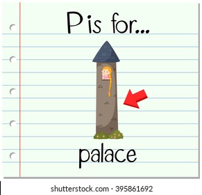 Flashcard Letter P ist für den Palast