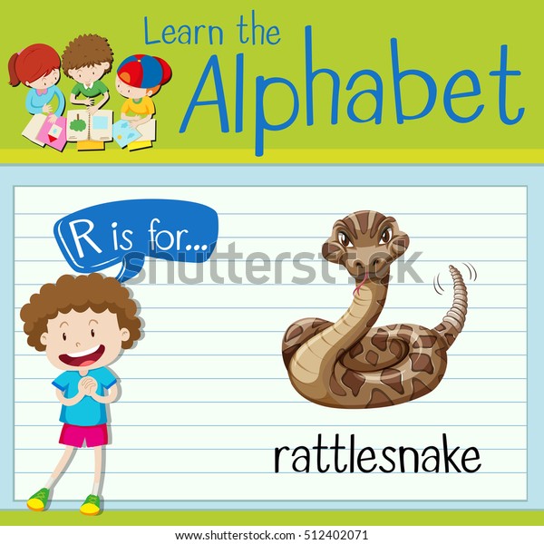 Flashcard Letter R Rattle Snake Illustration Stock Vector (Royalty Free ...