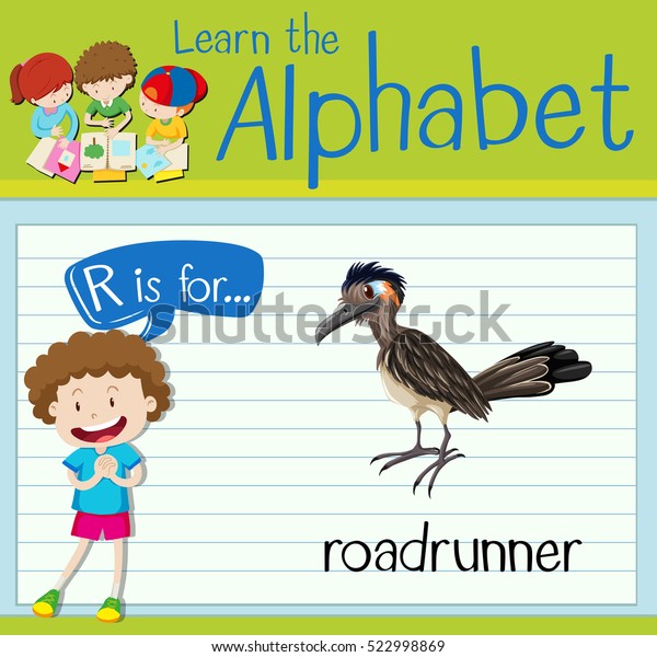 Flashcard Letter R Roadrunner Illustration Stock Vector (Royalty Free ...