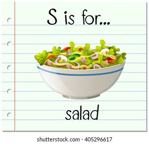 Flashcard para la ensalada de letras S