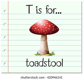 Flashcard Letter T ist zur Illustration geeignet