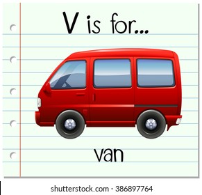 フラッシュカードの文字vはバンイラスト用です のベクター画像素材 ロイヤリティフリー Shutterstock