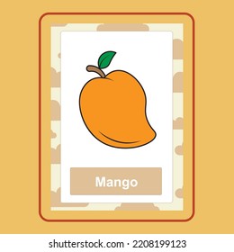 Flashcard Mango is a vector cartoon, cute doodle with Flashcard Game. 
Suitable for designing t-shirts, merchandise, stickers, shop logos, etc. 