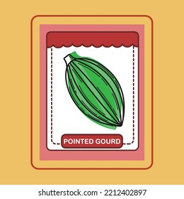 
FLASHCARD POINTED GOURD es una caricatura vectorial, un doodle lindo con el juego Flashcard. 
Adecuado para el diseño de camisetas, mercadería, pegatinas, logotipos de tiendas, etc. 