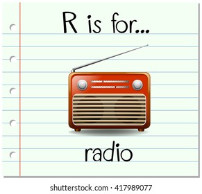 Flashcard R is for radio