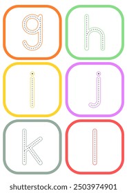 flashcard tracing letters of english alphabet writing practice