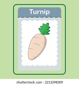 Flashcard Turnip is a vector cartoon, cute doodle with Flashcard Game. 
Suitable for designing t-shirts, merchandise, stickers, shop logos, etc. 