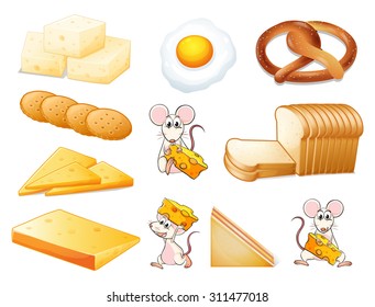 Flashcard of yellow theme illustration