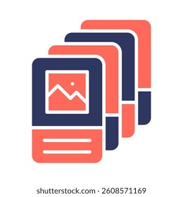 Flashcards Icon Element for Design