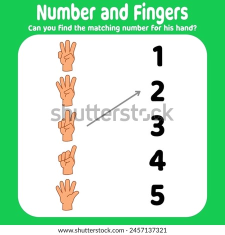 flashcards train children to match hand symbols with numbers. Good for children's motor skills to count and train children to focus