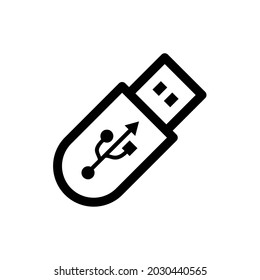Flashdisk. External Memory icon. Simple and isolated style on blank background. Colors can be edited.