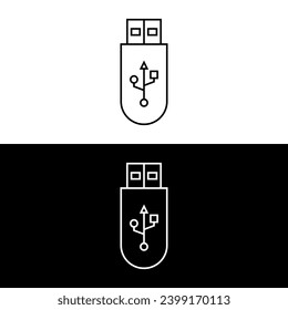 Flashdisk. External Memory icon. Simple and isolated style on blank background