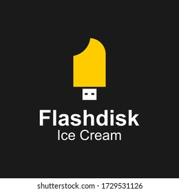 flashdisk ice cream logo template design