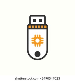 icono de flashdisk, gadget de tema de icono de glifo aislado