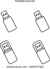 flashdisk icon isolated on white background. flashdisk  icon thin line outline linear flashdisk symbol for logo, web, app, UI. flashdisk icon simple sign.