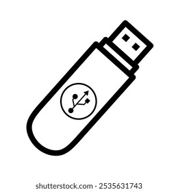 flashdisk icon vector on white background