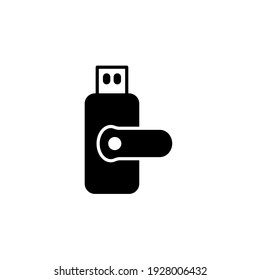 flashdisk icon vektor , Transfer file or storage simple desain