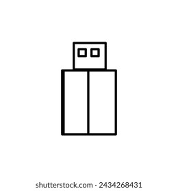 flashdisk Line Icon vector design temmplate and ilustration with editable stroke