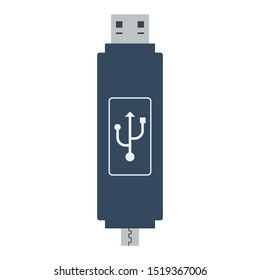 Flashdisk and USB icon Logo Vector