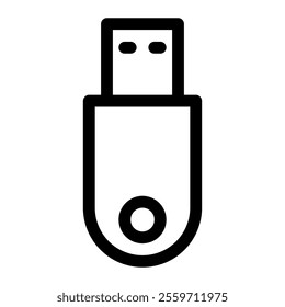 Flashdrive icon with simple and line style