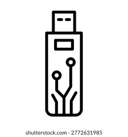Flashdrive Icon Single Vector Collection