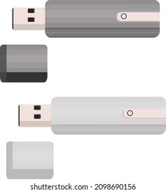 Flashdrive, illustration, vector on a white background.