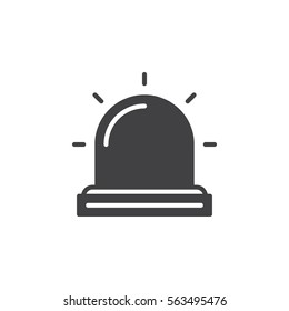 Flasher , Alarm lamp icon vector, filled flat sign, solid pictogram isolated on white. Symbol, logo illustration