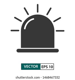 Flasher, alarm siren vector icon. isolated on white background. Vector illustration EPS 10