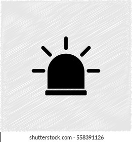 flasher -  black vector icon
