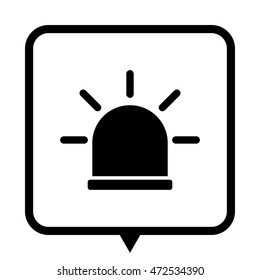 flasher - black vector icon ; message bubble